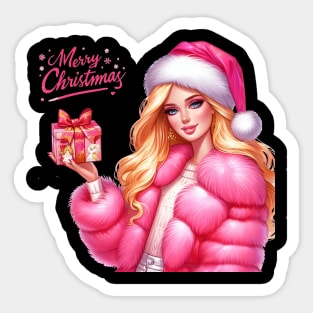 Christmas Barbie Sticker